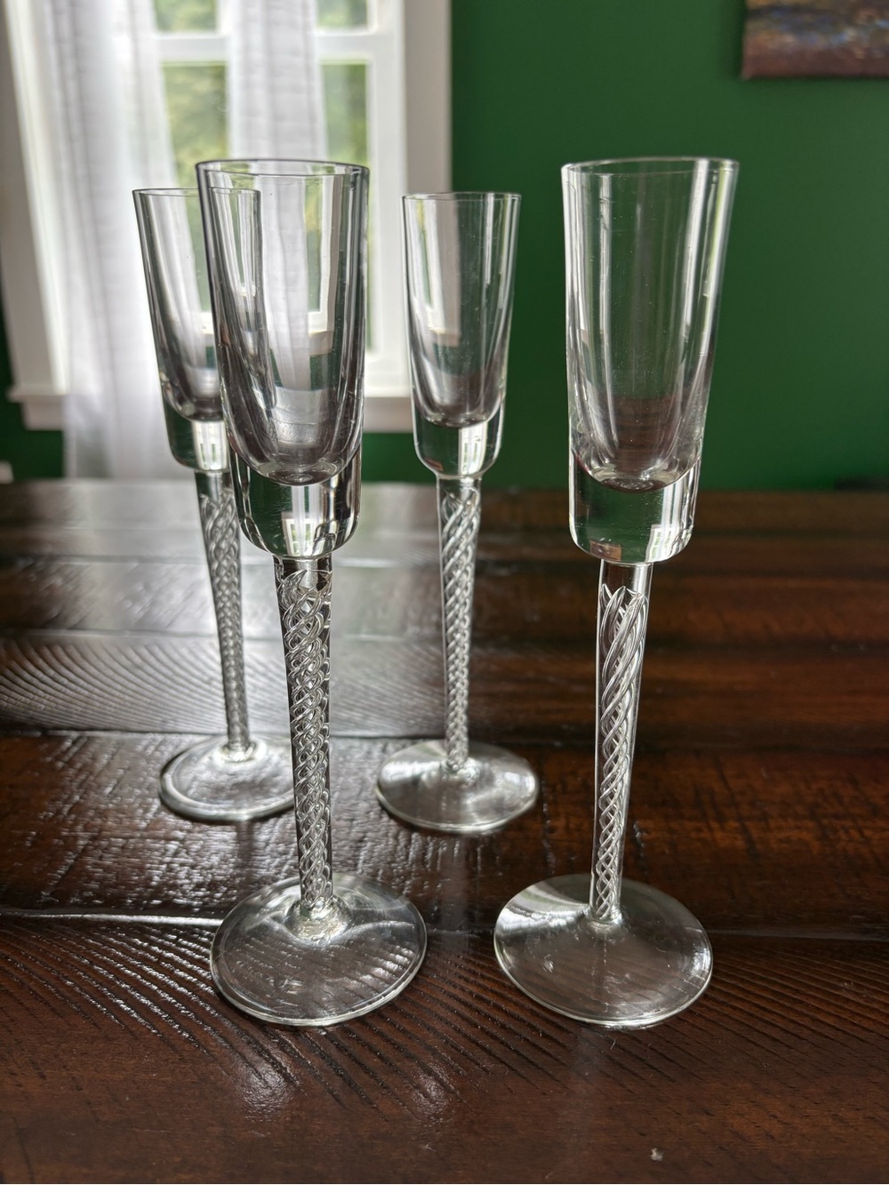 Crystal Twist Stem Liqueur Glasses - Clear (Set of 4)